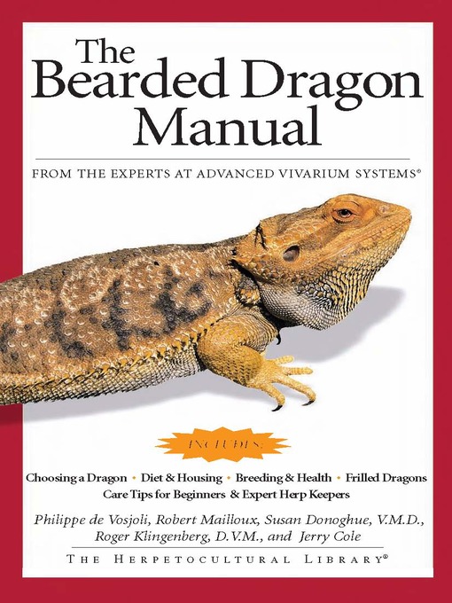 Title details for The Bearded Dragon Manual by Philippe De Vosjoli - Wait list